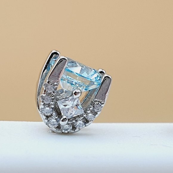 "Birthstone S925 Sterling Silver CZ Stud Earrings for Women/Girl, US19251042 - Picture 4 of 15